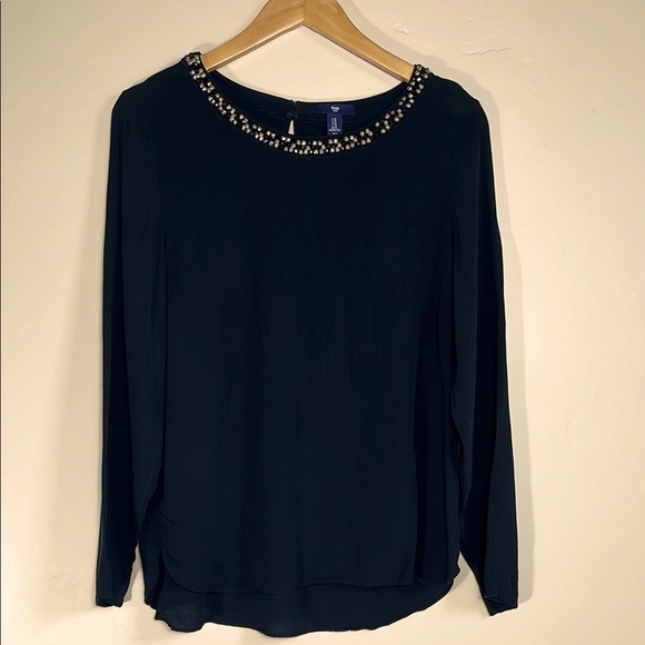 GAP Tops - Elegant Black Beaded Women's Top